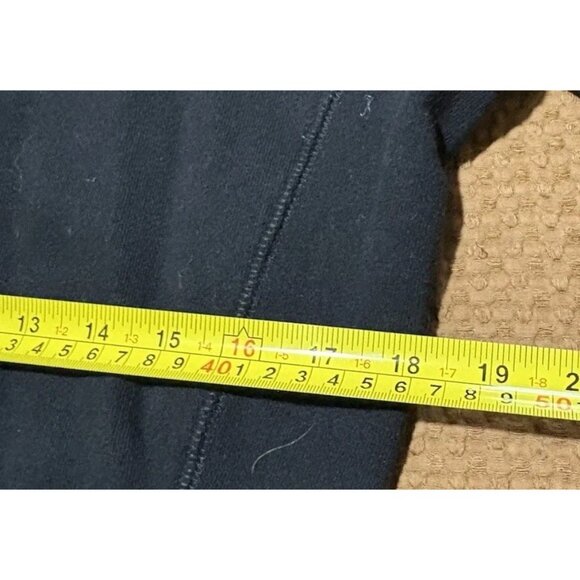 Esstive Black Sweatshirt XS Long Sleeve White Stripe Crewneck Pullover - Picture 4 of 5